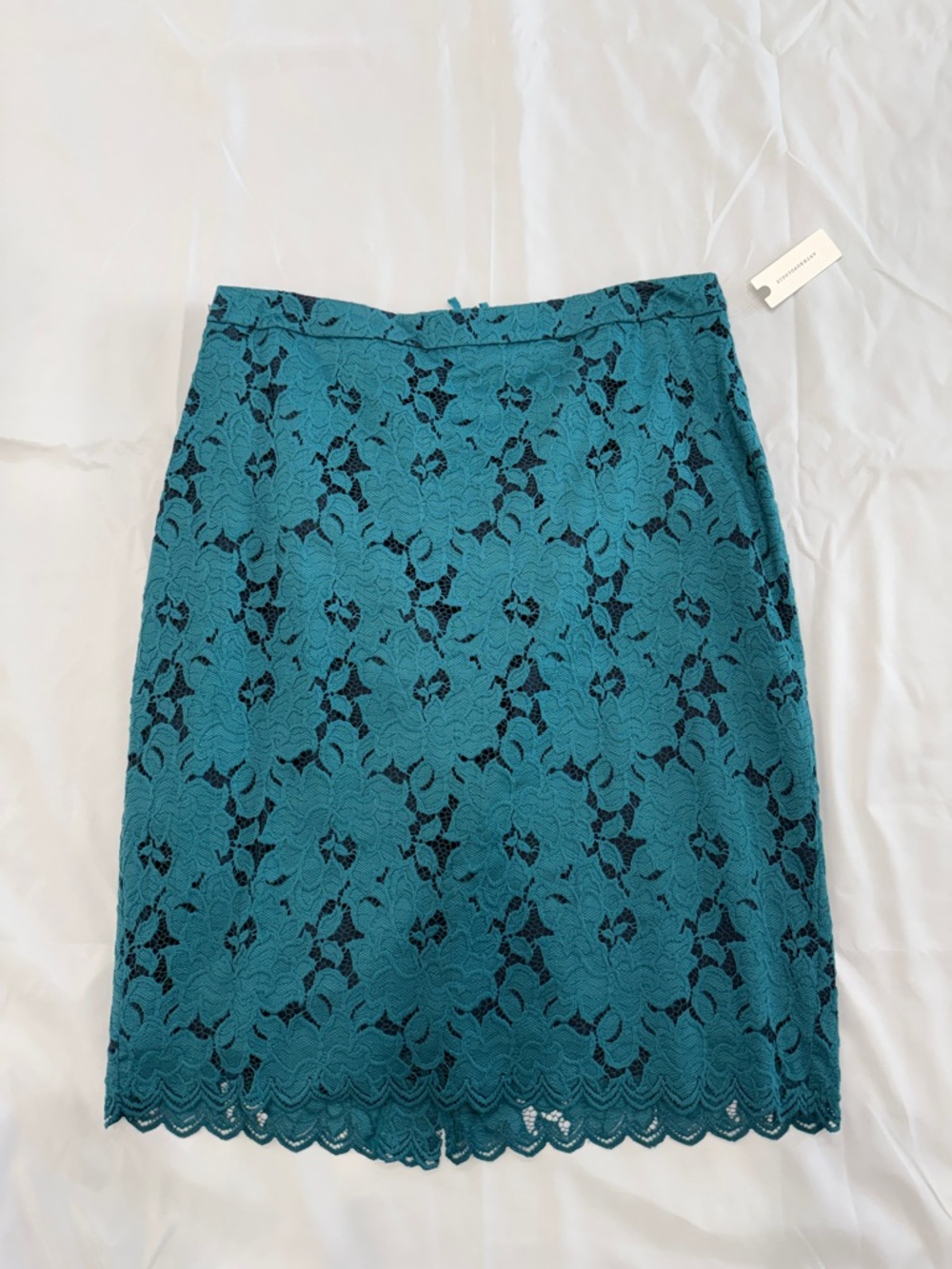 NWT Anthropologie Teal Lace Pencil Skirt - Women 14